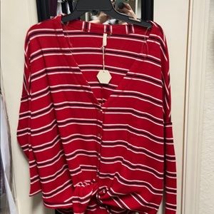 Red striped blouse
